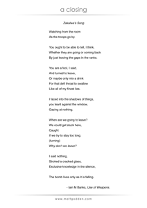 closing text